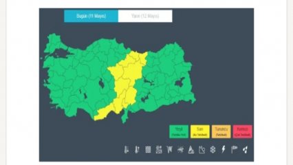 10 İLE SARI KODLU UYARI 