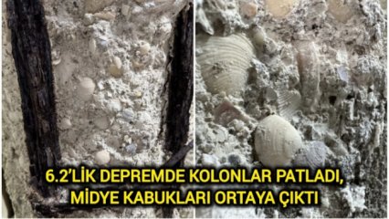 İSTANBUL DEPREMİNDE KOLONLAR PATLADI 