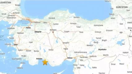 ANTALYA AÇIKLARIN DA DEPREM MEYDANA GELDİ
