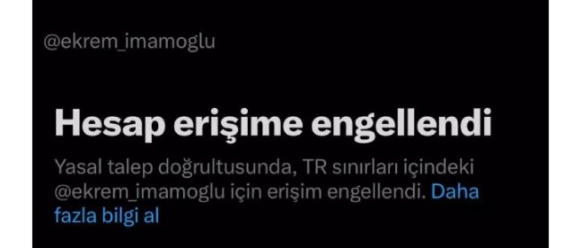 İMAMOĞLUNUN HESABINA ERİŞİM ENGELİ