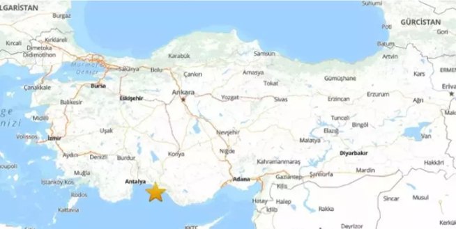 ANTALYA AÇIKLARIN DA DEPREM MEYDANA GELDİ